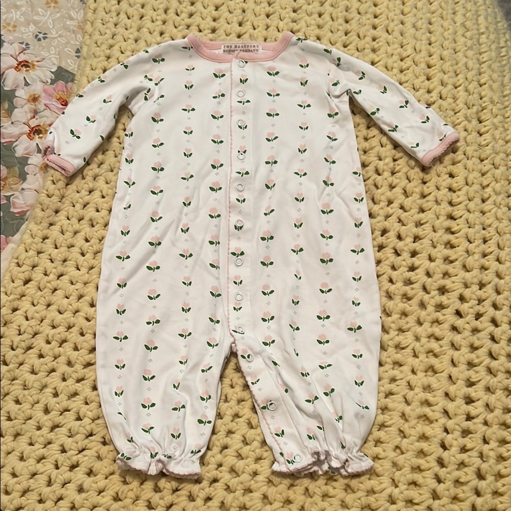 TBBC Floral Convertible Onesie 0-3m